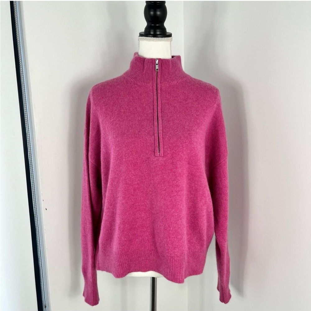 The Cashmere Project quarter zip Mockneck sweater